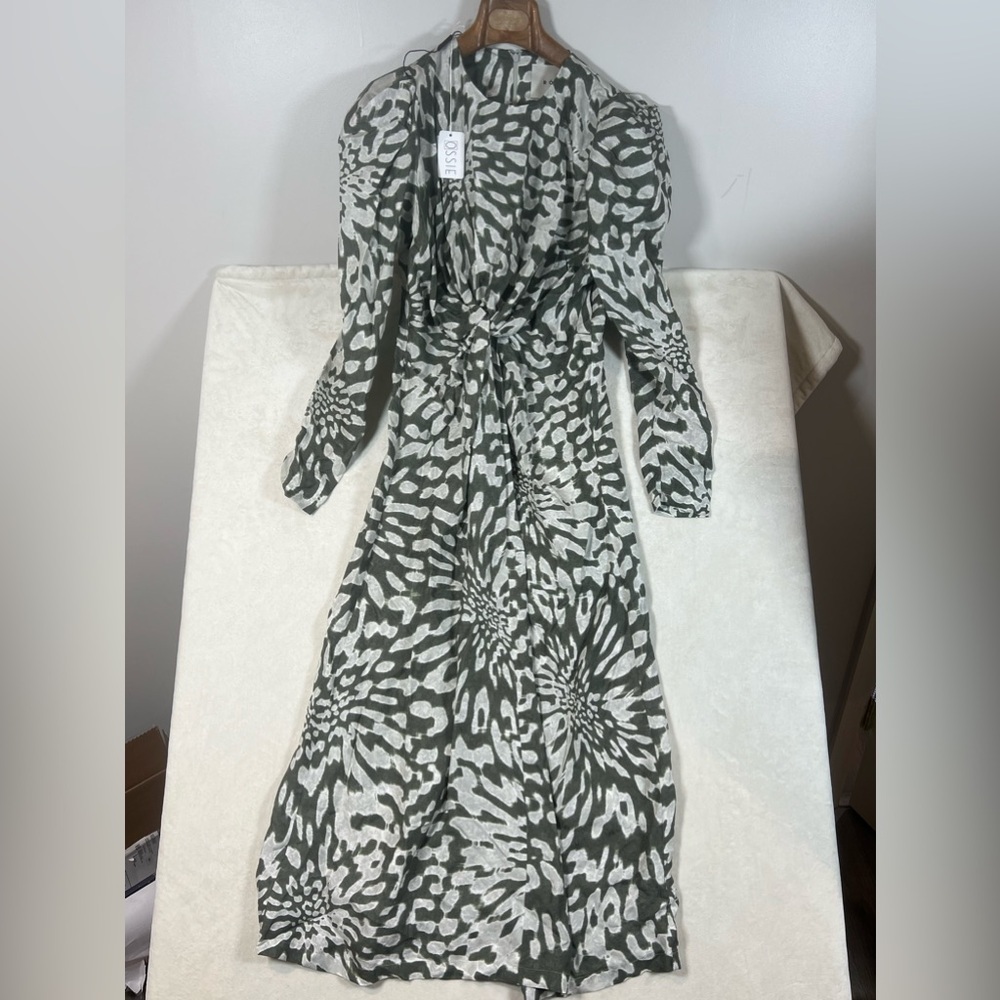 NWT ROHE Frames Yan TDSilk Tie Dye Maxi Dress Size 38 Flowy Paisley Floral Chic